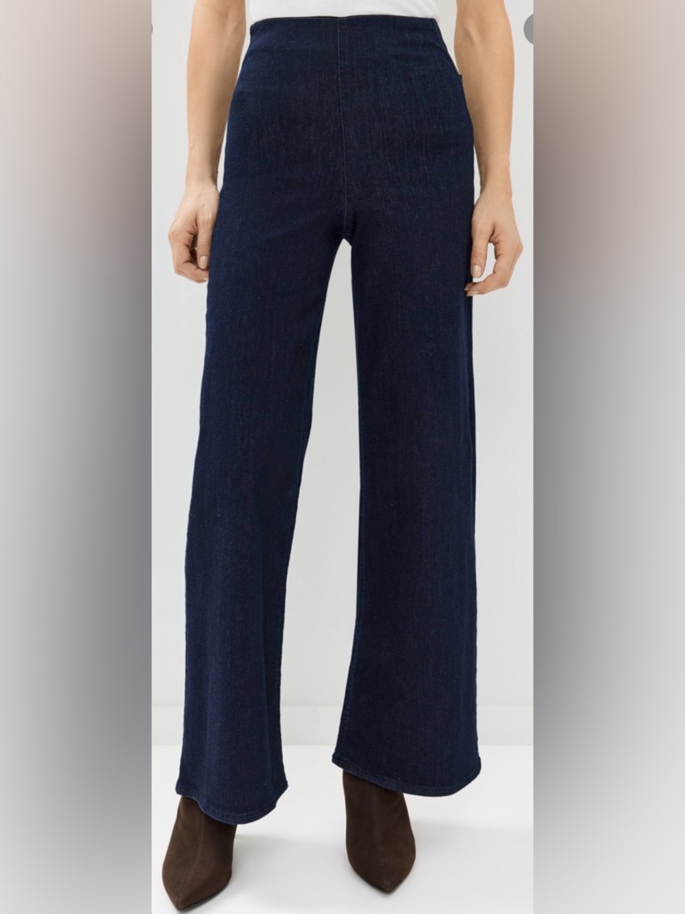 rag & bone Epic Sofie High Rise Wide Leg Pull On Jeans Size S Rinse Blue